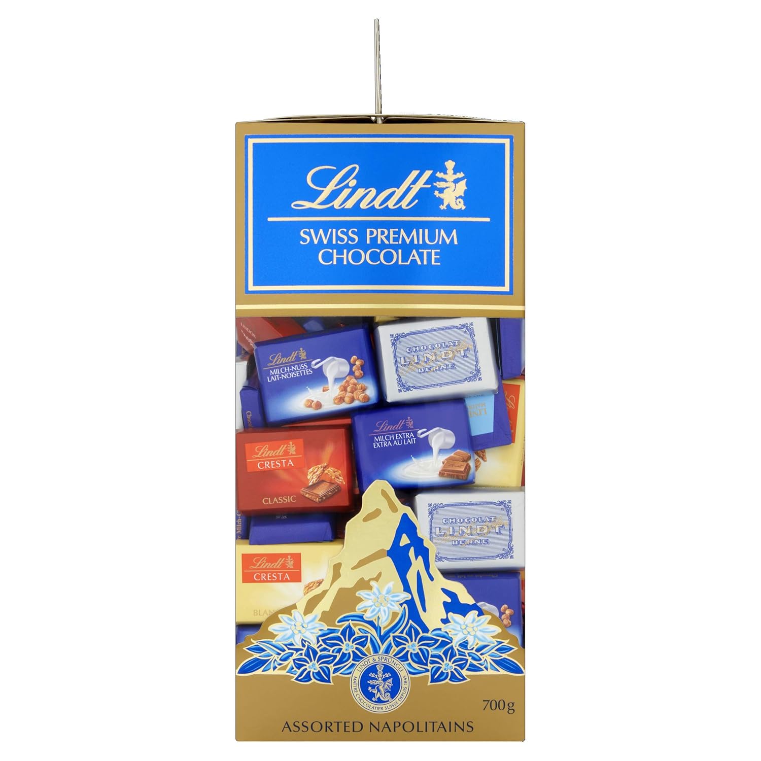 Lindt Swiss Assorted Chocolate Napolitains Christmas Gift Box, 700 g