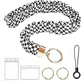 Stretchy Scrunchie Cute Lanyard for ID Badges,Keychain Holder for Teacher, Doctor and Other Professionals