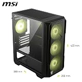 MSI MAG FORGE M120R AIRFLOW Computer Case Black 4 ARGB 120mm Fans view 2