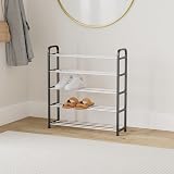 1ABOVE 5 Tier Heavy Duty Shoe Rack Organiser Black</br> view 2