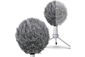 Furry Foam Cover for Blue Snowball iCE Condenser Microphone - Blue Snowball Pop Filter for Outdoor, Mic Cover Windshield by S