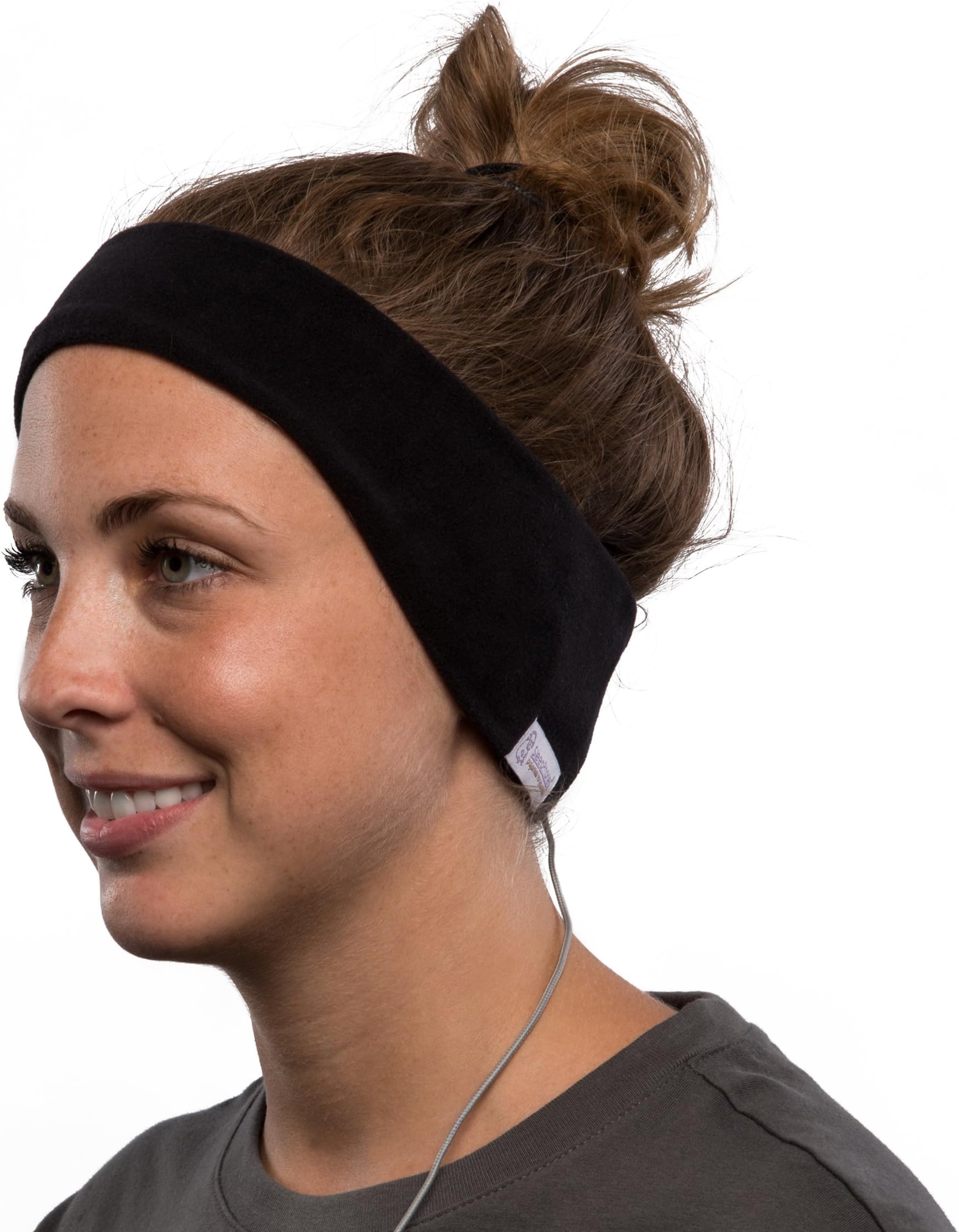 Acoustic Sheep SleepPhones v.6 Classic Fleece Headband Headphones (Small/Extra Small, Black)