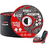 SHALL 50-Pack Cut Off Wheels 4 1/2 x 7/8 Inch, Cutting Wheel with Pouch for Angle Grinder, 4.5” Metal & Stainless Steel Fast Cutting Disc, Grinder Wheel for General Purpose Metal Cutting