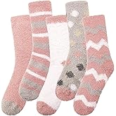 fauson Fuzzy Socks for Women - Cozy Warm Slipper Socks for Women, Non-Slip Womens Fuzzy Sock Perfect for Winter
