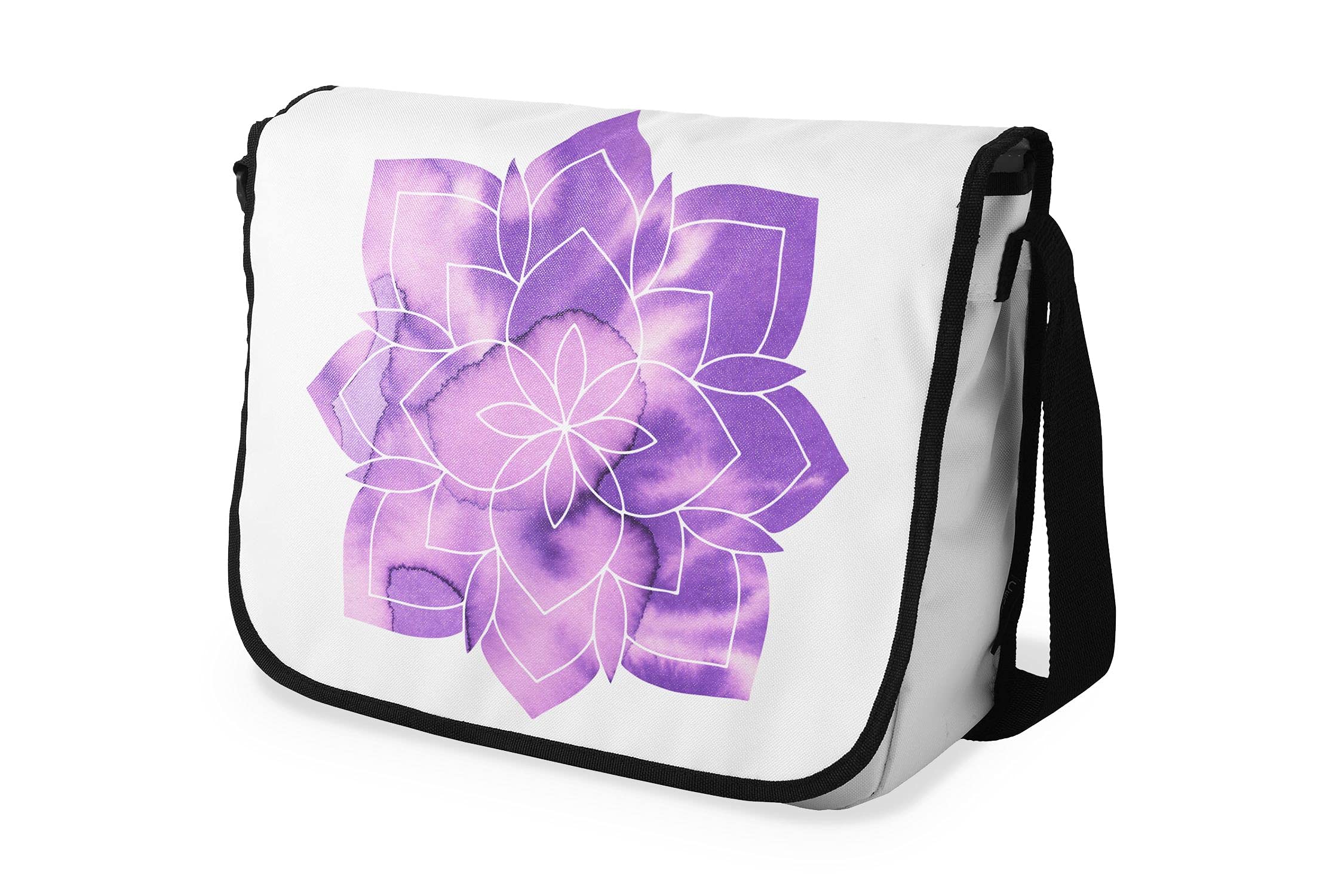 Bonamaison Digitally Printed Messenger School Bag with Black Strap for Students, Cross Body Bag, Courier Bag, Shoulder Bag for School, Back to School, Size: 29x36 Cm