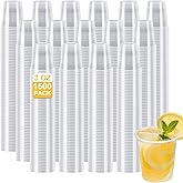 Clawsoff 1500 Pack 3 oz Clear Plastic Cups, Small Bathroom Cups, Disposable Mouthwash Cup, Cold Party Drinking Cup, Perfect for Whiskey, Juice, Soda, Coffee