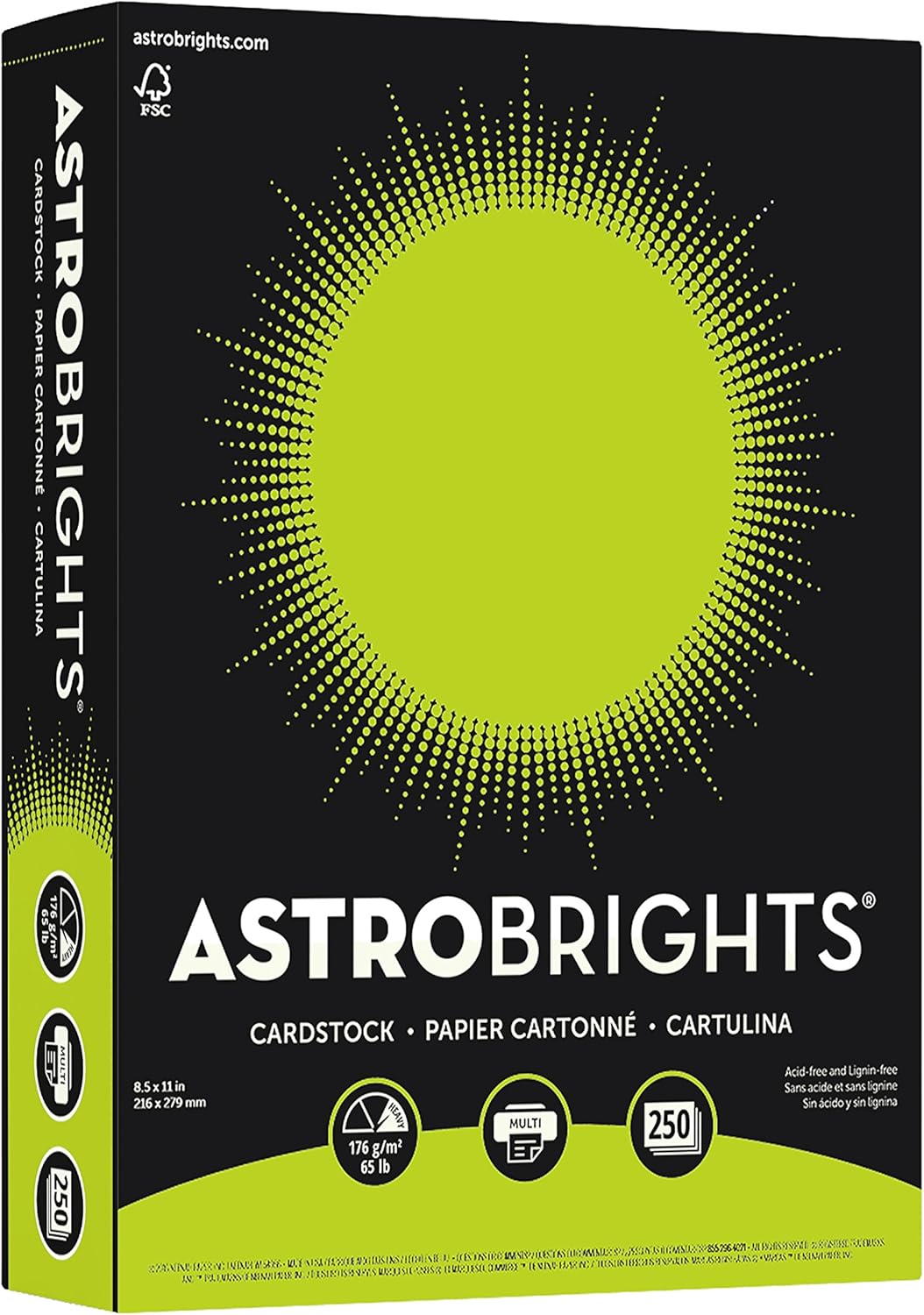 Neenah Astrobrights Color Paper, 8.5" x 11", 24 lb/89 gsm, Terra Green, 500 Sheets (21788) : Cardstock Papers : Office Products