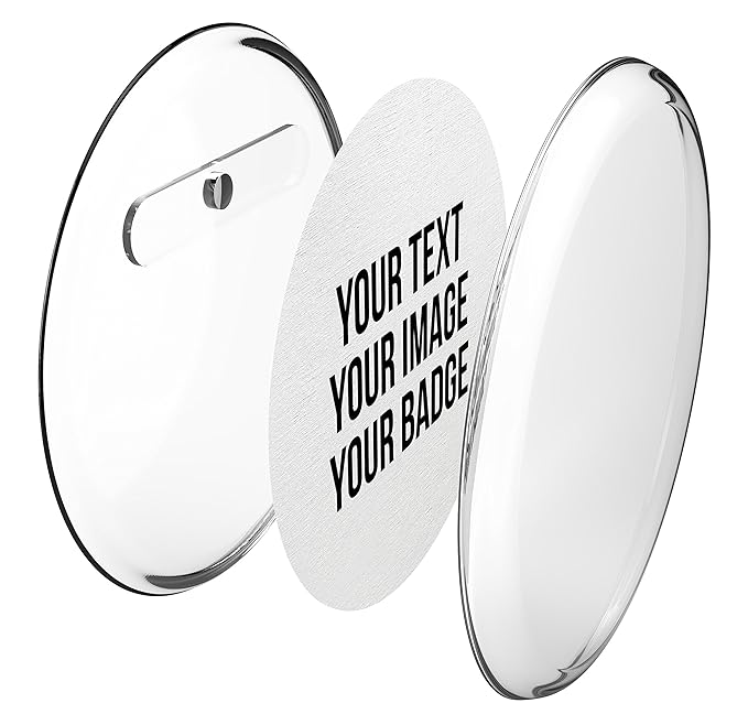 Buttons mit Kühlschrank-Magnet selber machen (56 mm, 25 Stück) - Ansteckbuttons Set mit A4-Buttonpapier