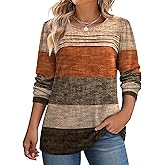 IN'VOLAND Plus Size Long Sleeve Tops for Women Fall Crewneck Shirts Pleated Casual Dressy Blouses 2025