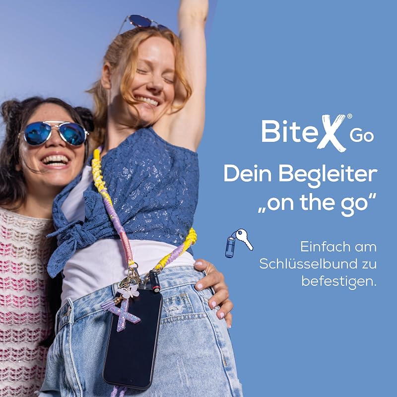 BiteX Go Deep Black Insektenstichheiler für Smartphone, gegen Juckreiz & Schwellungen, USB-C, Android & iPhone, mit Licht