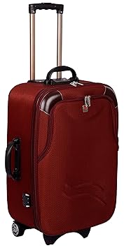 TREKKER Executive Polyester Matty Red Double Shell Expandable Soft Sided Check in Bag