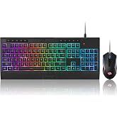 Redragon S151 Combo, K525 Membrane Gaming Keyboard + M616 10000 DPI Mouse | 4 On-the-Fly Combos, No Software Needed, 6-Button Precision Control, Full-Size Layout, Shared Dongle, On-Board CPI Mice