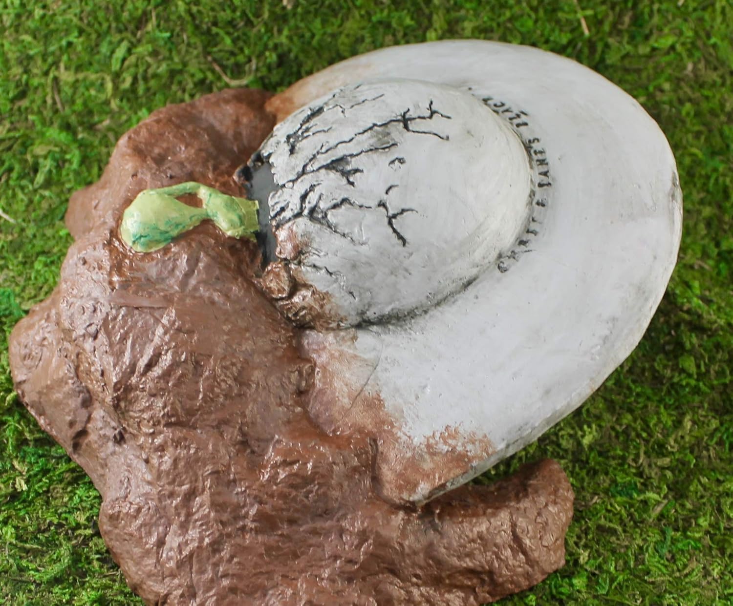 Alien Spaceship Crash Garden Decor