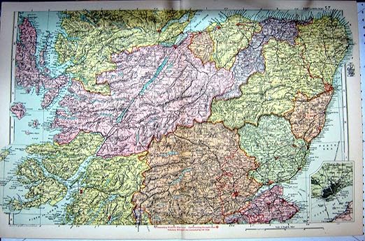 Amazon 地図 15 の本部のスコットランドダンディーの Moray の河口アバディーン アートフレーム ポスター オンライン通販