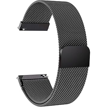 Fullmosa 14mm Uhrenarmband, Smart Watch Ersatzband kompatibel für 14mm Armband Damen&Herren,14mm Schwarz