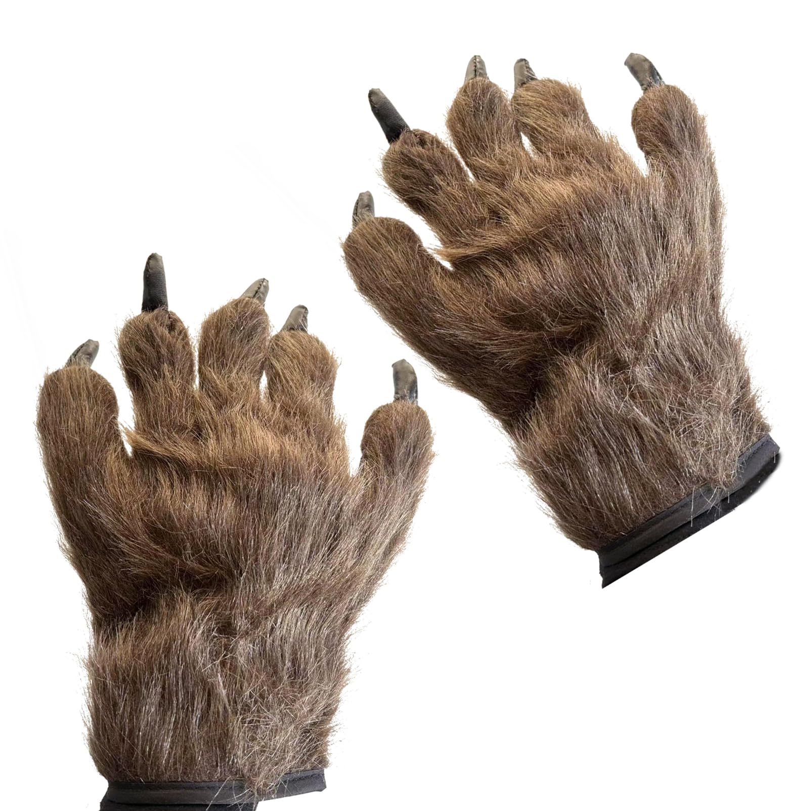 TOPOQ Wolf Claws Bear Paw Werewolf Gloves Halloween Cosplay Animal Paws Hairy Hands Gloves Costume Party Handwear Fancy Dress for Adults