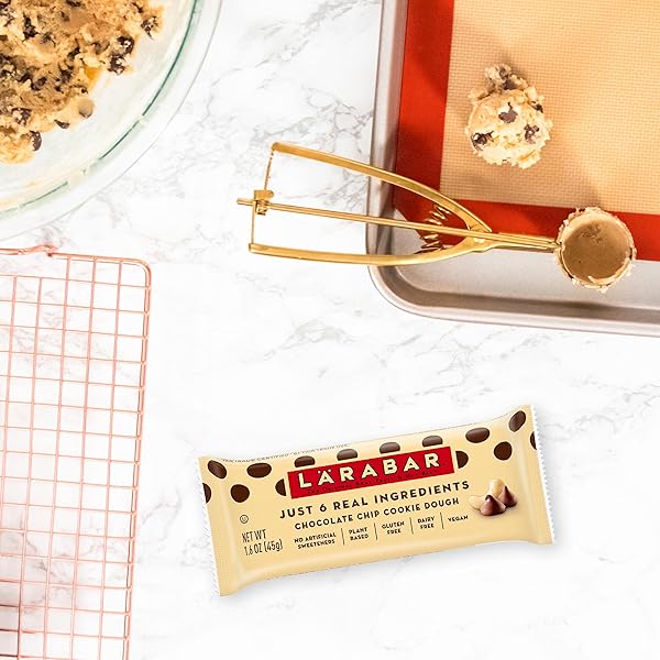 LARABAR CHOCOLATE CHIP COOKIE DOUGH, GLUTEN FREE FRUIT & NUT BAR, 16 CT