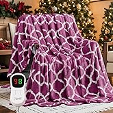 Homemate Heated Blanket Electric Full Size - 72“x84“ Heating Blanket with 10 Fast Heat Levels 8 Hours Auto Off Ultra Soft Cozy Flannel Over-Heated Protection ETL Certification Keep Warming in Home