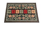 Machine Washable Floral Border Design Non-Slip