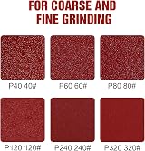 KONGMING 225mm Sanding Discs 60 Pcs 60 Grits P40-P320 Hook & Loop view 2