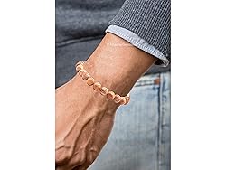 Peach Moonstone Bracelet for Women Men's Gifts