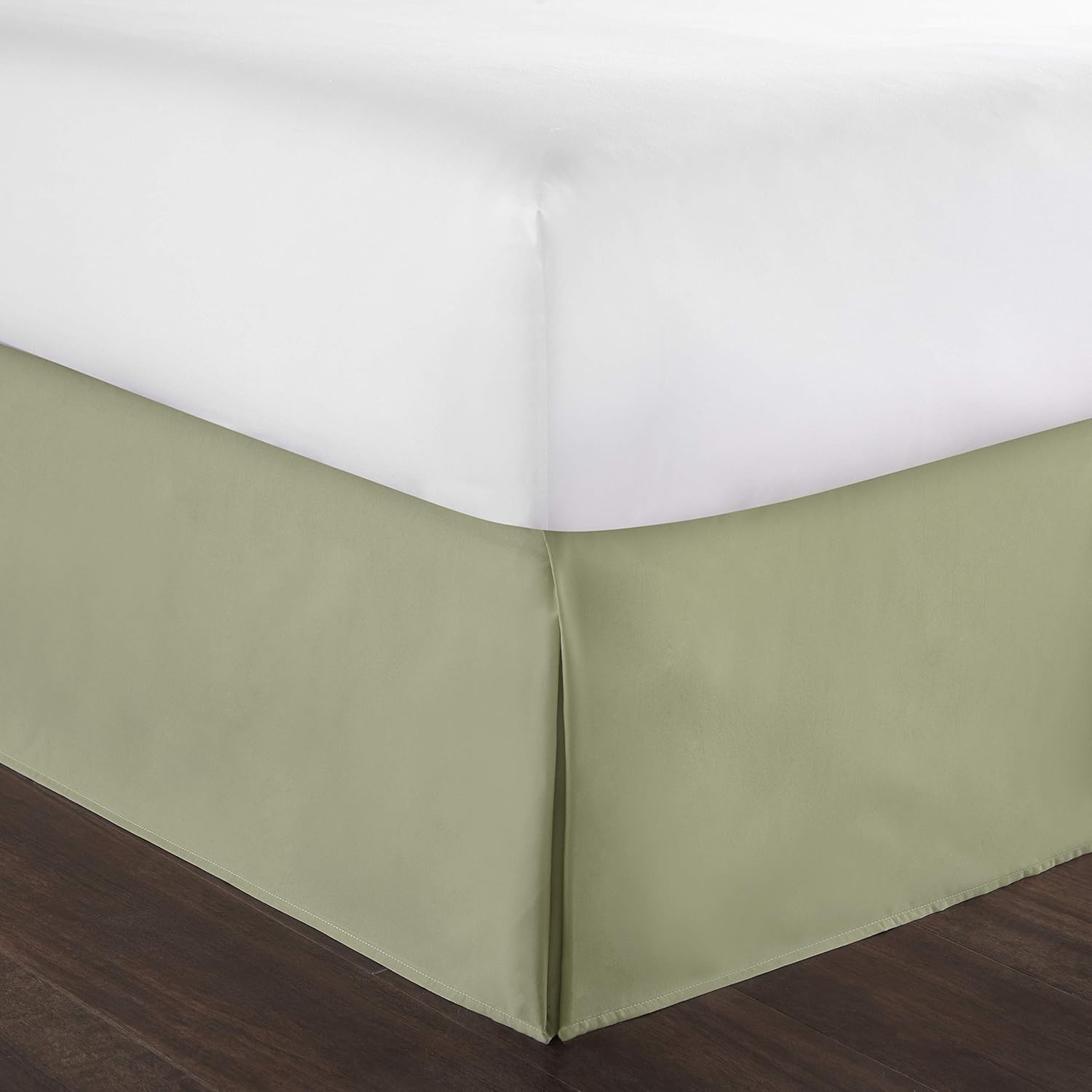 Hotel Luxury Bed Skirt Dust Ruffle 1800 Platinum Collection 14 inch Tailored Drop, Wrinkle & Fade Resistant (King, Sage): Kitchen & Dining