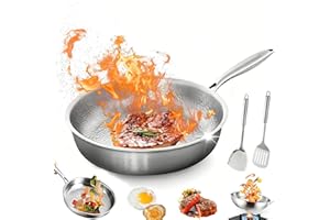 Titanium Pan, Hammered Skillet with Lid, 2026 New Titanium Frying Pan, Scratch-Resistant Cookware, Fast Heating, Physical Non