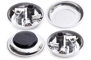 ehomeA2Z Set Of 4 Magnetic Trays 4" Inch, Ideal At Garage, Home, Construction For Wrenches, Bolts, Nuts, Small Parts (4"Inch 