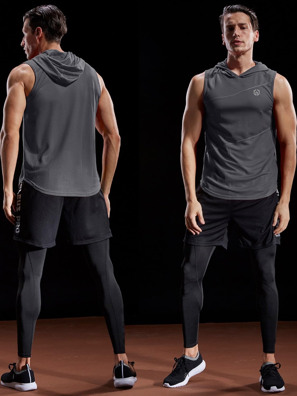 Neleus Workout Athletic Muscle Tank with Hoods Pack of 3 at  Men’s Clothing store
