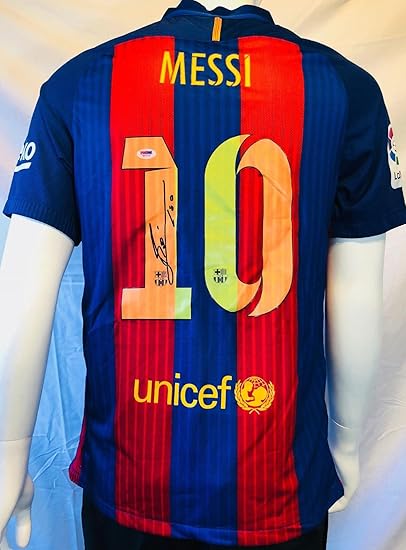 messi autographed jersey