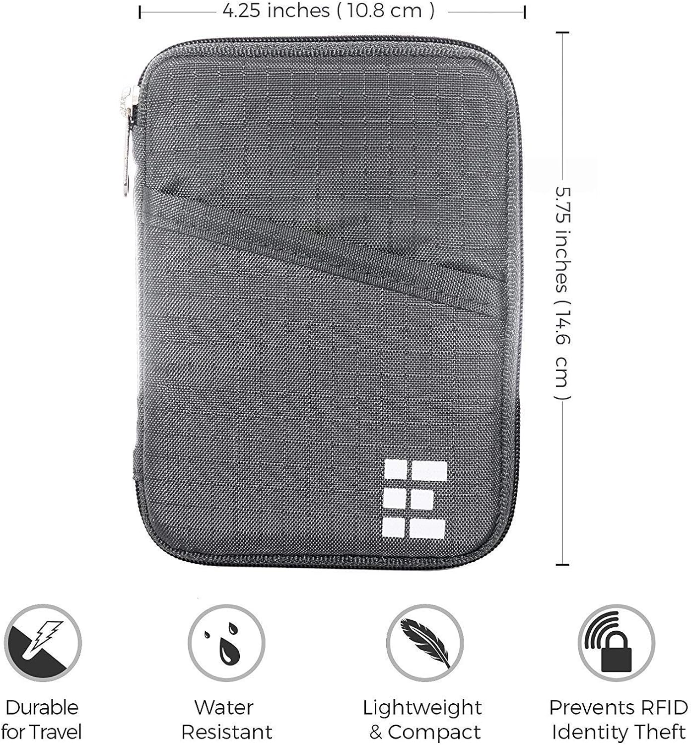  | Zero Grid Passport Wallet - Travel Document Holder w/RFID Blocking | Passport Wallets
