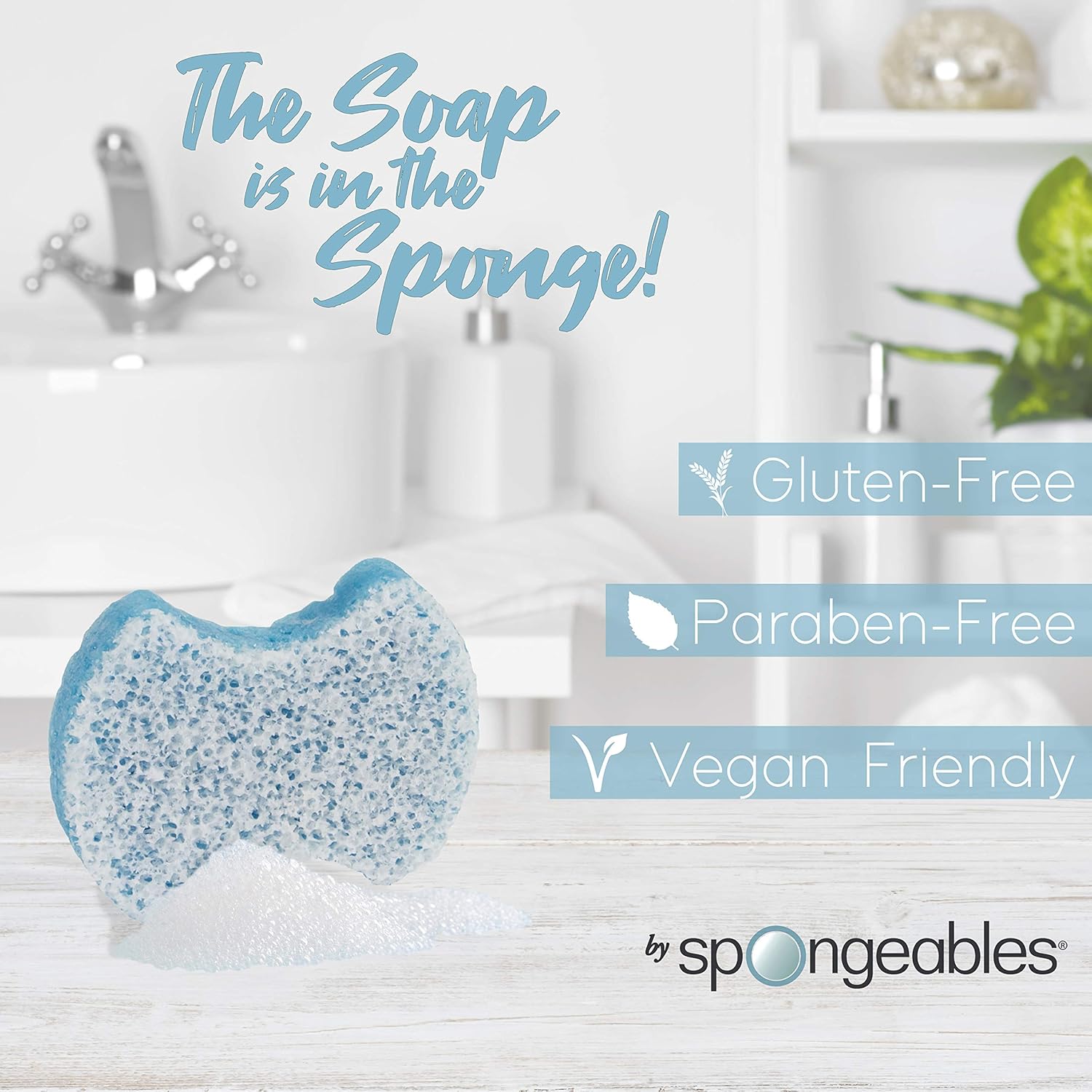 Spongeables Pedi-Scrub Foot Buffer, Clean & Fresh, Pedi Perfect Deep Exfoliation for Feet, Therapeutic Aromatherapy Foot Exfoliating Sponge with Heel Buffer, Travel Size, 1 oz Sponge, 5+ Washes: Beauty