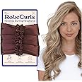 RobeCurls Heatless Hair Curler Set - Satin Curling Headband for Natural, No-Heat Curls - Sleep in Overnight Styling Tool with 2 Scrunchies - Easy & Gentle on Hair (Mocha)