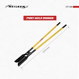 Neilsen Post Hole Digger with 1510mm Fibreglass Handles Rubber Grips view 2