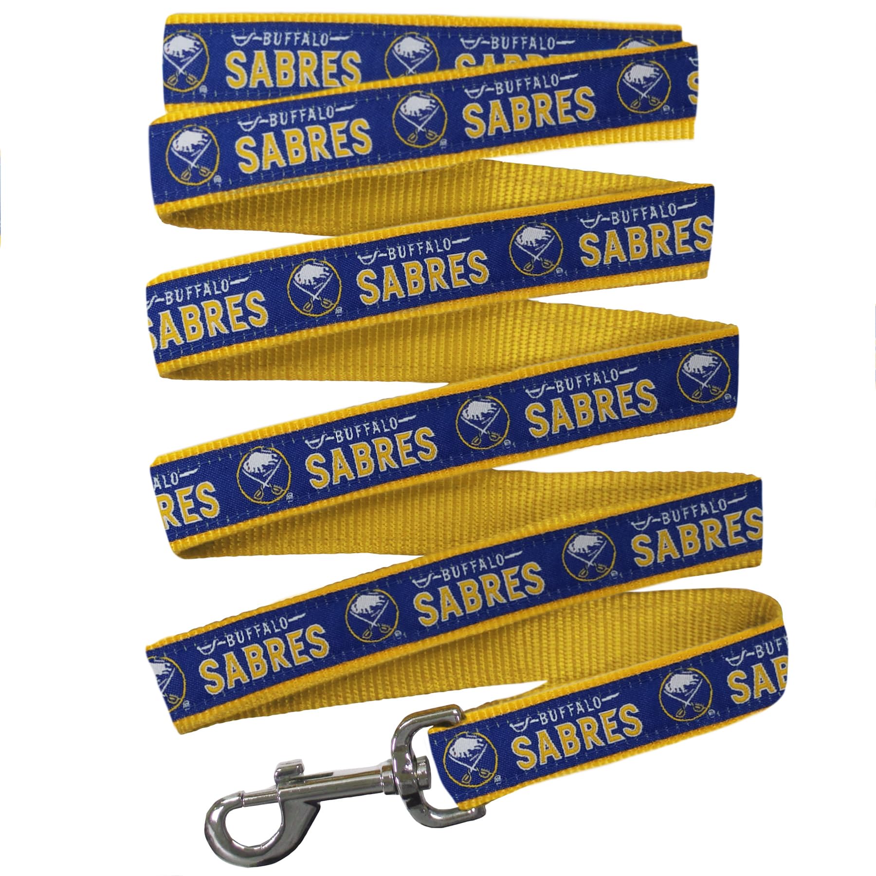 Pets First NHL Buffalo Sabres Leash for Dogs & Cats, Medium. - Walk Cute & Stylish! The Ultimate Hockey Fan Leash!, Medium (4 ft Long x 0.62 in Width) (SAB-3031-MD)