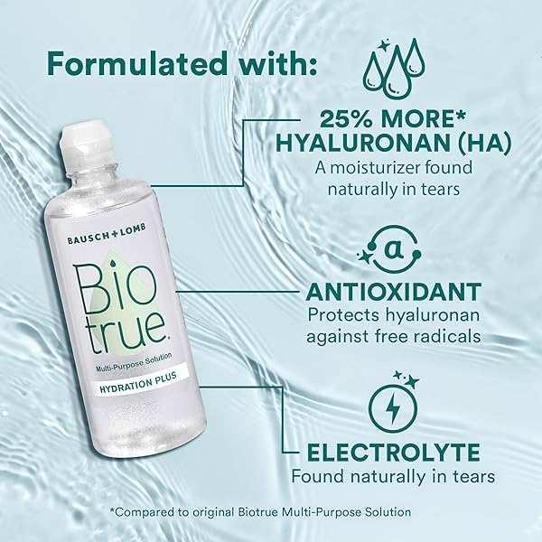 BIOTRUE CONTACT LENS SOLUTION, MULTI-PURPOSE SOLUTION FOR SOFT CONTACT LENSES, LENS CASE INCLUDED, 10 FL OZ