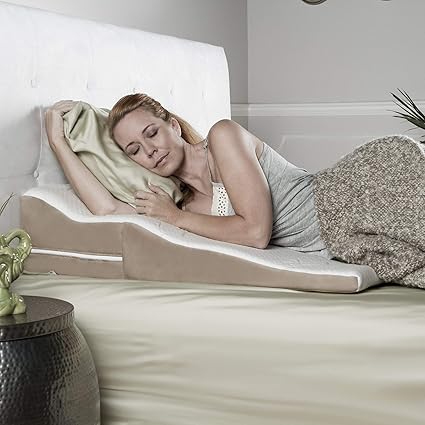 Avana Contoured Bed Wedge Support Pillow With Bamboo Cover For avana contoured bed wedge support