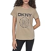 DKNY Womens Short Sleeve Crew Neck Logo T-Shirt