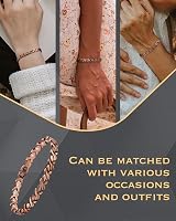 Jeracol Ladies Copper Bracelet Magnetic Adjustable 21.5cm Gift Box view 3