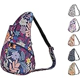 AmeriBag 17" Recyled Poly Print Healthy Back Bag Ergonomic Crossbody Sling for Everyday Use, Travel & Walking Comfort