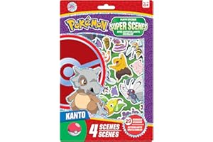 Pokémon Kanto - Super scènes avec autocollants en relief