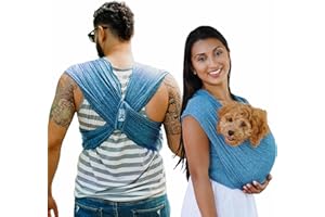 BABY K'TAN Pet K'tan Dog Sling Carrier: Hands Free for Small Dogs - #1 Pet Travel Accessory & Gift -Bond with New Puppy-Cats & Small Animals- Safe Durable Soft - Anti-Anxiety-Sized for the Human (see size chart)