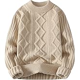 Aelfric Eden Womens Cable Knit Sweater Oversized Chunky Rory Gilmore Crewneck Solid Long Sleeve Pullover Knitted Sweater