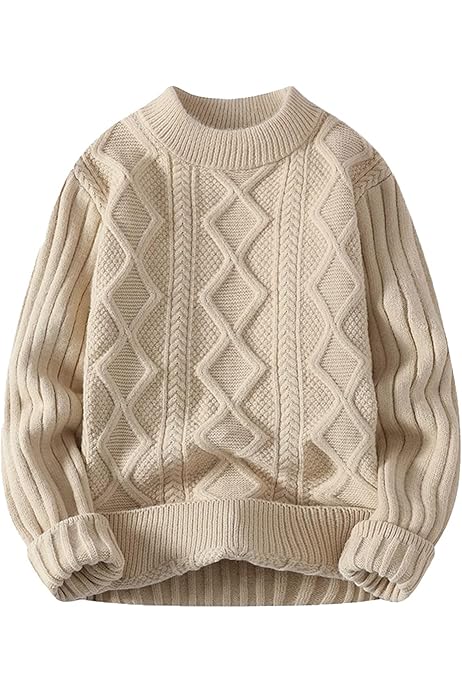 Aelfric Eden Women Sweater Vintage Cable Knit Sweater Casual 