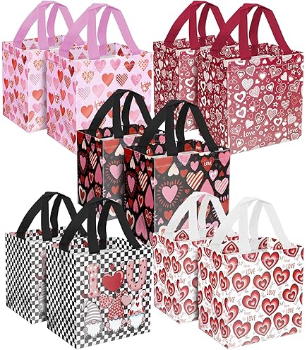 Dansydaisy 6 Pcs Extra Large Valentine's Day Gift Bag 20 X 16 Inch