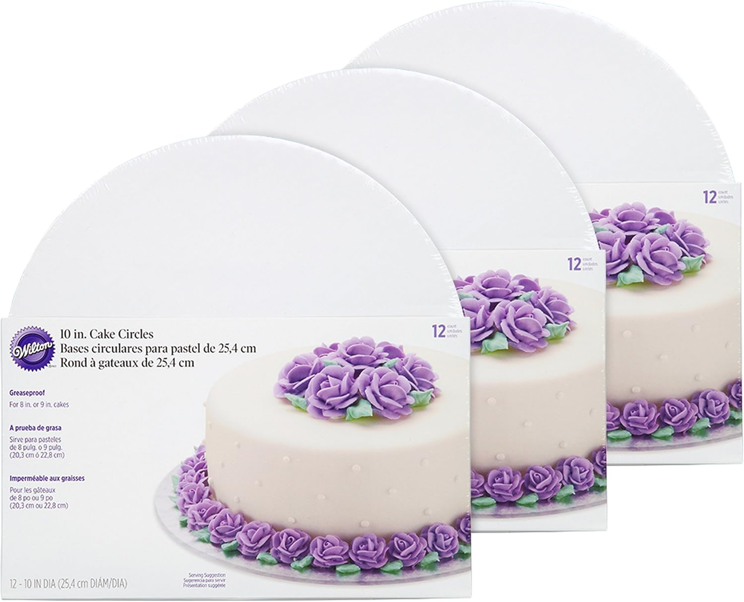Amazon Com Wilton Cake Boards 10 Inch White Cake Circles Set