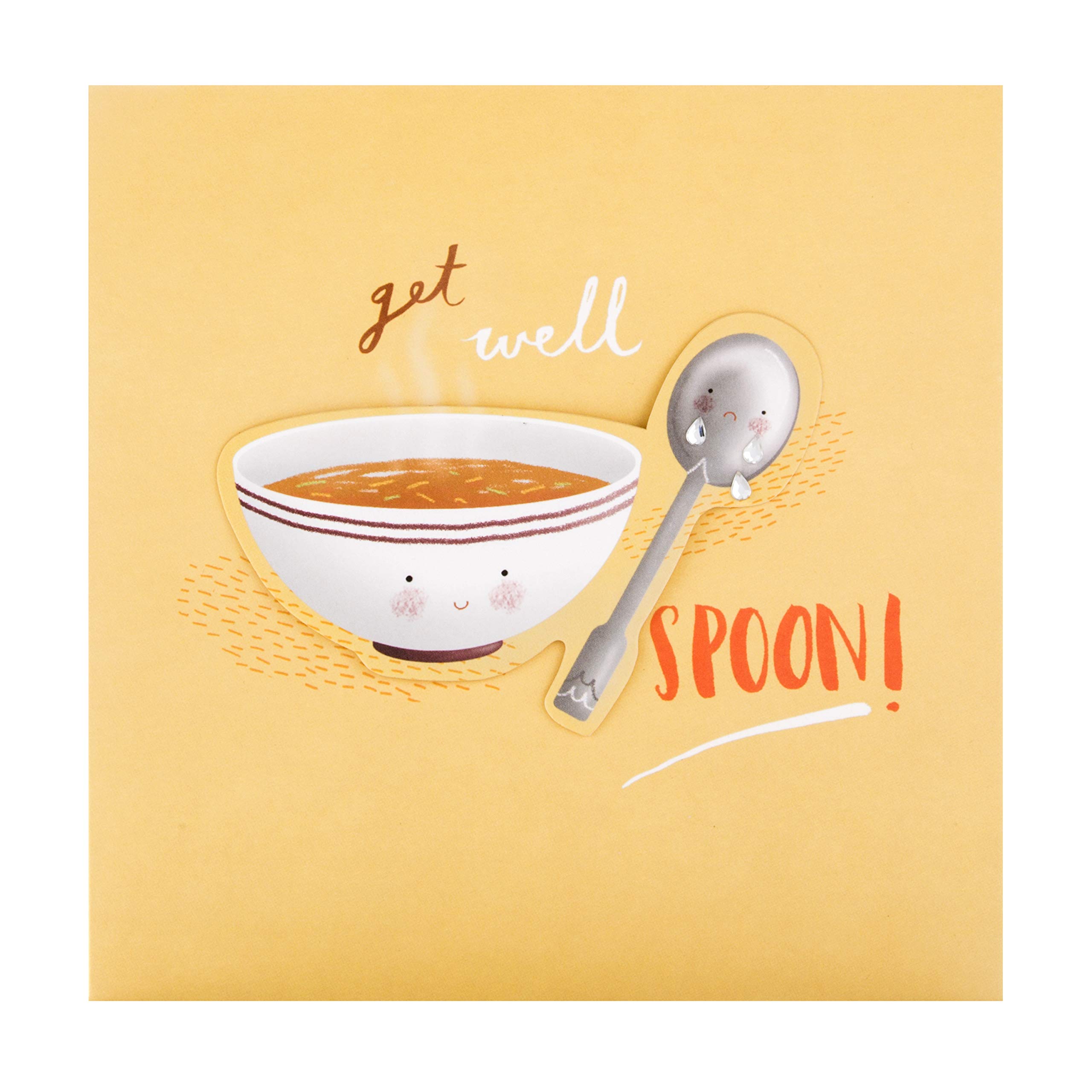 Hallmark Get Well Soon Card - Cute 3D Effect 'It Takes Two' Design