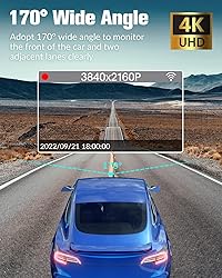 Dash Cam Front and Rear, 4K/2.5K Full UHD Dash Cam