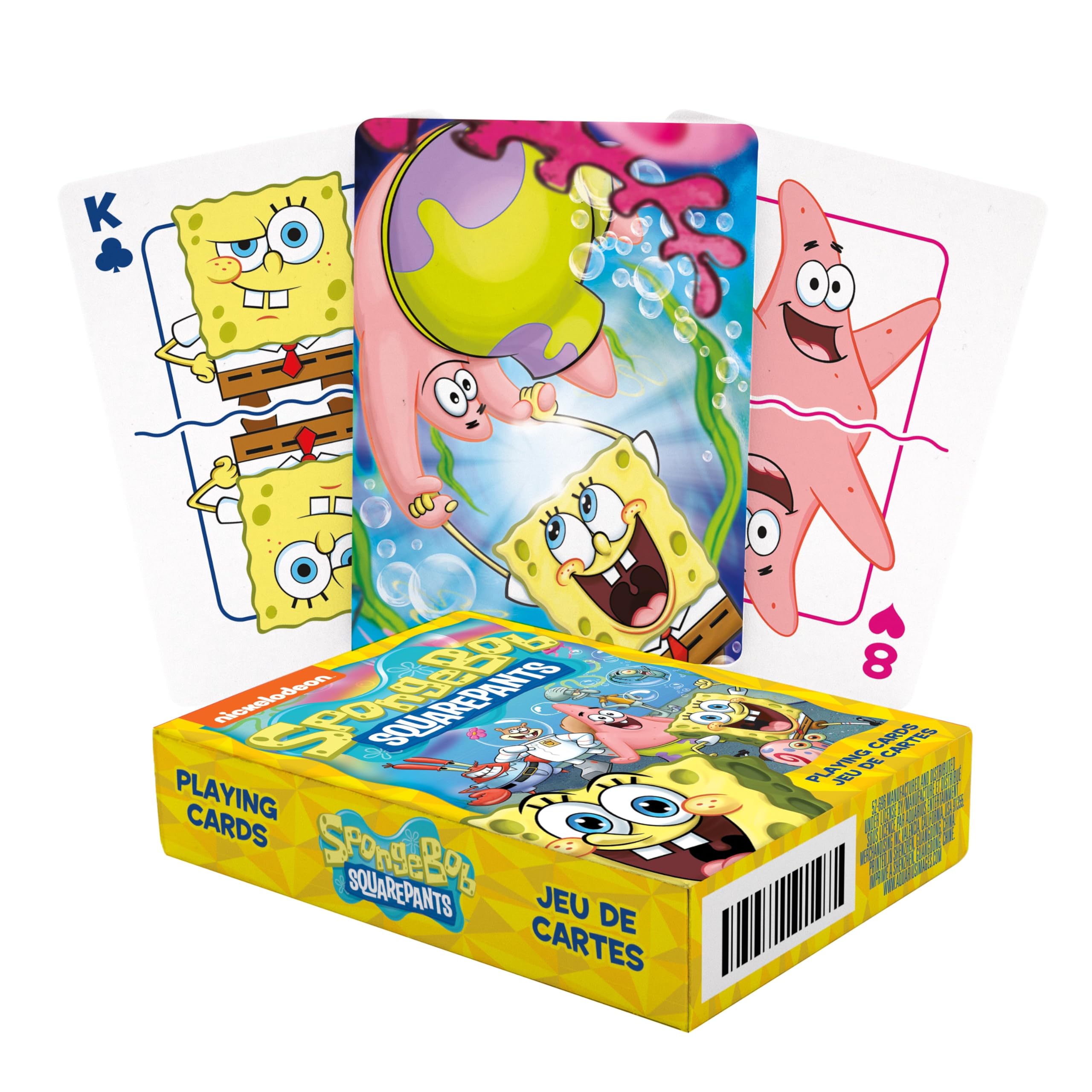 AQUARIUS SpongeBob Cast Playing Cards Deck, Multicolor, 52696