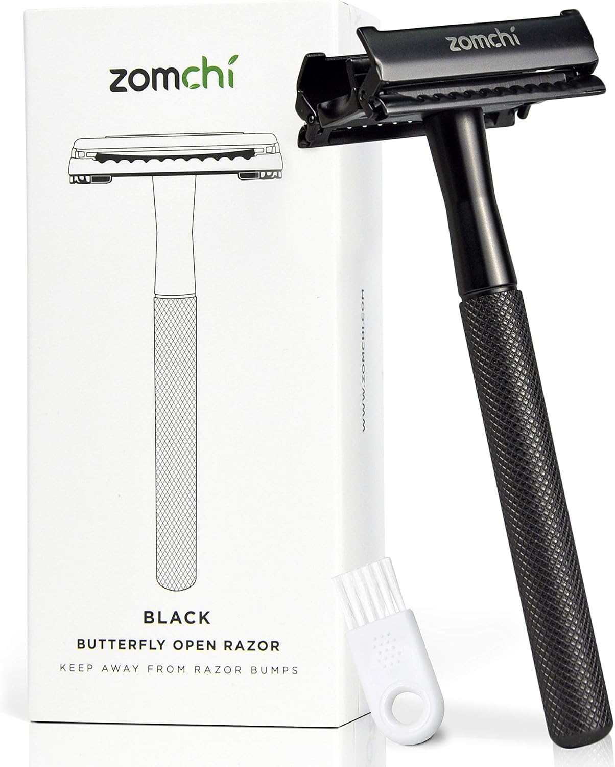 Safety Razor for Men, Butterfly Open Razors with Texture Handle